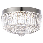 Regina Ceiling Flush Light - Polished Nickel / Heritage Crystal