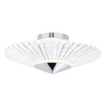 Origami Semi Flush Ceiling Light - Polished Chrome / Heritage Crystal