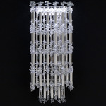 Tahitian Wall Sconce - Antique Silver  / Optic Crystal