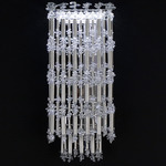 Tahitian Wall Sconce - Antique Silver  / Optic Crystal