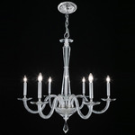 Habsburg Chandelier - Polished Chrome / Optic Crystal