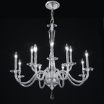 Habsburg Chandelier - Polished Chrome / Optic Crystal