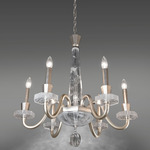 Amadeus Chandelier - Antique Silver  / Optic Haze Quartz