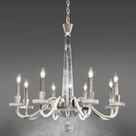 Amadeus Chandelier - Antique Silver  / Optic Haze Quartz