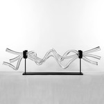 Coil Object - Large with Stand - Dark Oxidized / Clear