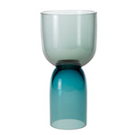 Crescent Vessel - Steel Blue & Pine Tree Green