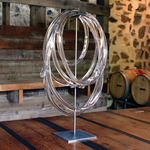 Lasso Object on Stand - Polished Nickel / Clear