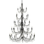 Brentwood Tiered Chandelier - Carbon / Crystal