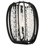 Caesar Wall Sconce - Carbon / Crystal