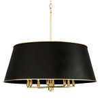 Coco Pendant - French Gold / Matte Black