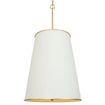 Coco Foyer Pendant - French Gold / Matte White
