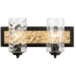 Hammer Time Bathroom Vanity Light - Carbon / French Gold / Clear