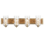 Hammer Time Bathroom Vanity Light - Havana Gold / Cinnamon / Clear