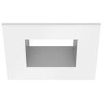 ECO 3IN Square Fixed Downlight Trim - White / Silver