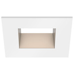 ECO 3IN Square Fixed Downlight Trim - White / Champagne