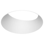 ECO 3IN Round Adjustable Flangeless Trim - White