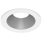 ECO 5IN Round Fixed Downlight Trim - White / Silver