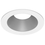 ECO 5IN Round Fixed Downlight Trim - White / Silver