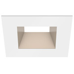 ECO 5IN Square Fixed Downlight Trim - White / Champagne