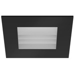 ECO 5IN Square Fixed Wall Wash Trim - Black