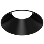 ECO 5IN Round Fixed Flangeless Downlight Trim - Black
