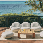 Pacha Outdoor Sofa with Ottoman - Moss Gray / Outdoor Lorkey 40