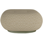 Pacha Outdoor Swivel Ottoman - Moss Gray / Outdoor Chevron 034