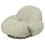 Pacha Outdoor Swivel Lounge Chair - Moss Gray / Outdoor Chevron 008