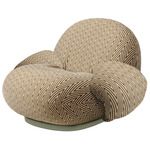 Pacha Outdoor Swivel Lounge Chair - Moss Gray / Outdoor Chevron 022