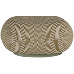 Pacha Outdoor Swivel Ottoman - Moss Gray / Outdoor Chevron 022