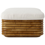 Bohemian 72 Ottoman - Antique Gloss Rattan / Lorkey 40