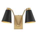 Annabelle Wall Sconce - Natural Brass / Matte Black
