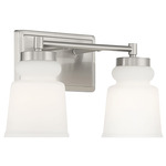 Brandi Bathroom Vanity Light - Brushed Nickel / Milk