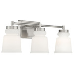 Brandi Bathroom Vanity Light - Brushed Nickel / Milk
