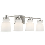 Brandi Bathroom Vanity Light - Brushed Nickel / Milk