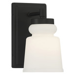 Brandi Wall Sconce - Matte Black / Milk