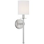 Carole Wall Sconce - Brushed Nickel / White