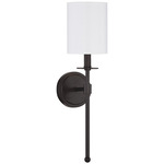 Carole Wall Sconce - Oil Rubbed Bronze / White