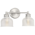 Carolyn Bathroom Vanity Light - Brushed Nickel / Clear