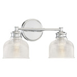 Carolyn Bathroom Vanity Light - Chrome / Clear