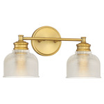 Carolyn Bathroom Vanity Light - Natural Brass / Clear