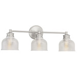 Carolyn Bathroom Vanity Light - Brushed Nickel / Clear