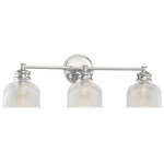 Carolyn Bathroom Vanity Light - Chrome / Clear