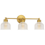 Carolyn Bathroom Vanity Light - Natural Brass / Clear