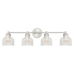 Carolyn Bathroom Vanity Light - Brushed Nickel / Clear