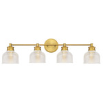 Carolyn Bathroom Vanity Light - Natural Brass / Clear