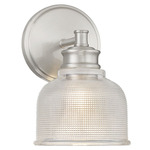 Carolyn Wall Sconce - Brushed Nickel / Clear