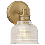 Carolyn Wall Sconce - Natural Brass / Clear