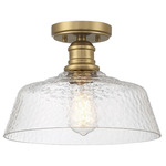 Jennifer Ceiling Light Fixture - Natural Brass / Clear Water