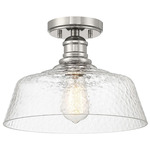 Jennifer Ceiling Light Fixture - Polished Nickel / Clear Water